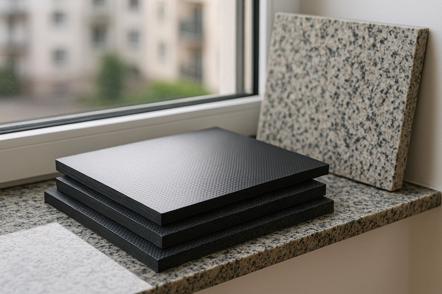 Płyty węglowe i parapety granitowe – trwałość i estetyka w nowoczesnym budownictwie